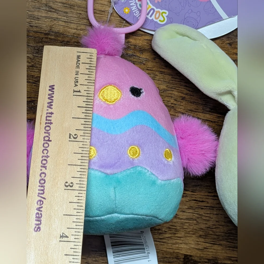 Squishmallows Easter keychain lot of 2 Bunny And chick
